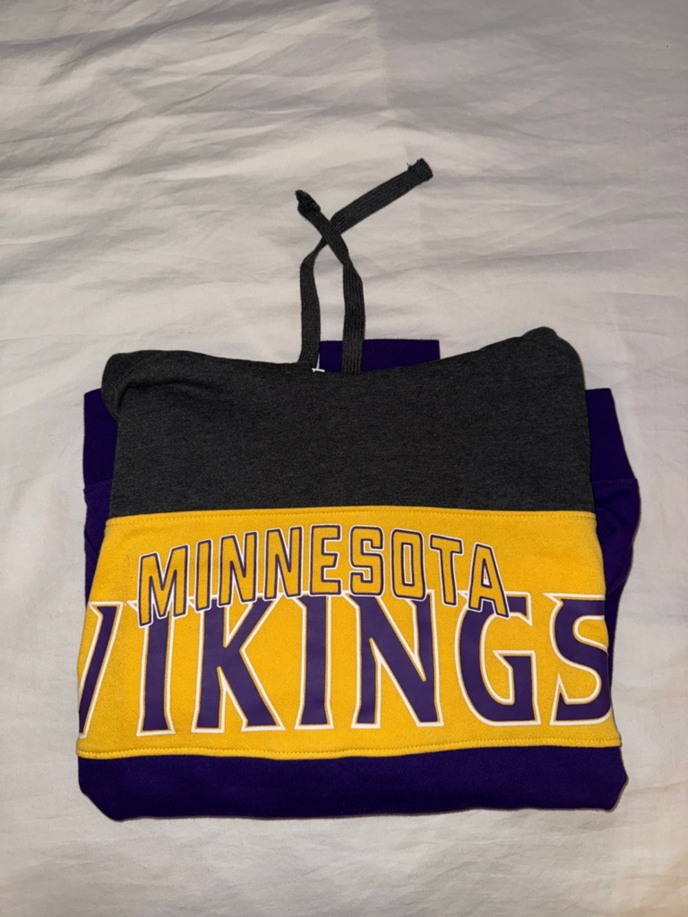 STARTER Minnesota Vikings Crewneck Sweater - Purple, Gold, Gray